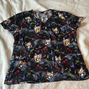Nightmare before Christmas scrub top